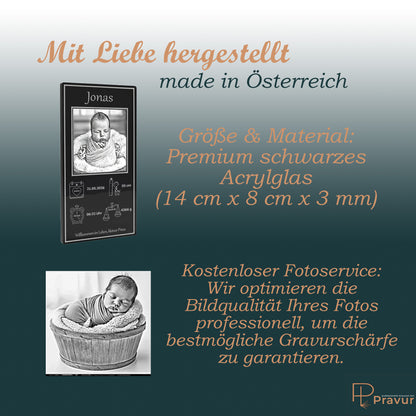 Materialbeschreibung schwarzes Acrylglas Pravur Versandinfo.
