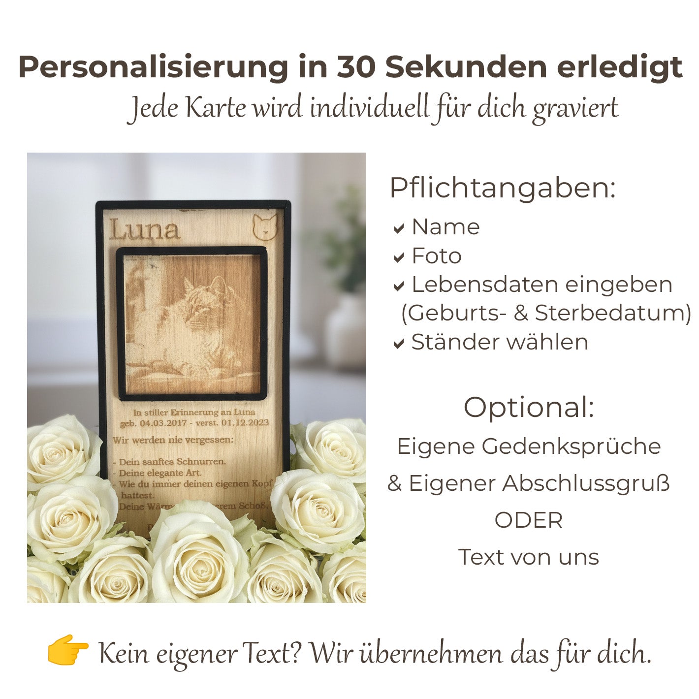 Anleitung zum Hochladen des Katzenfotos für die individuelle Holzgravur.