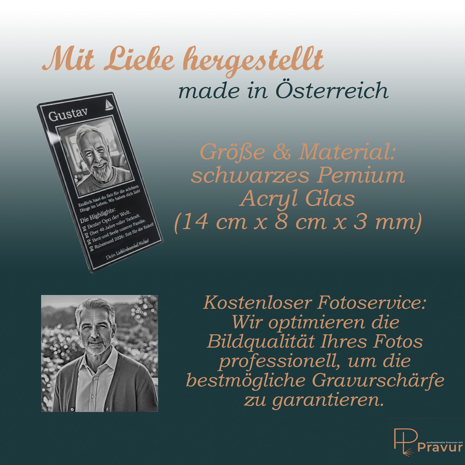 Infografik zur Größe und Informationen zur professionellen Bildbearbeitung durch Pravur.