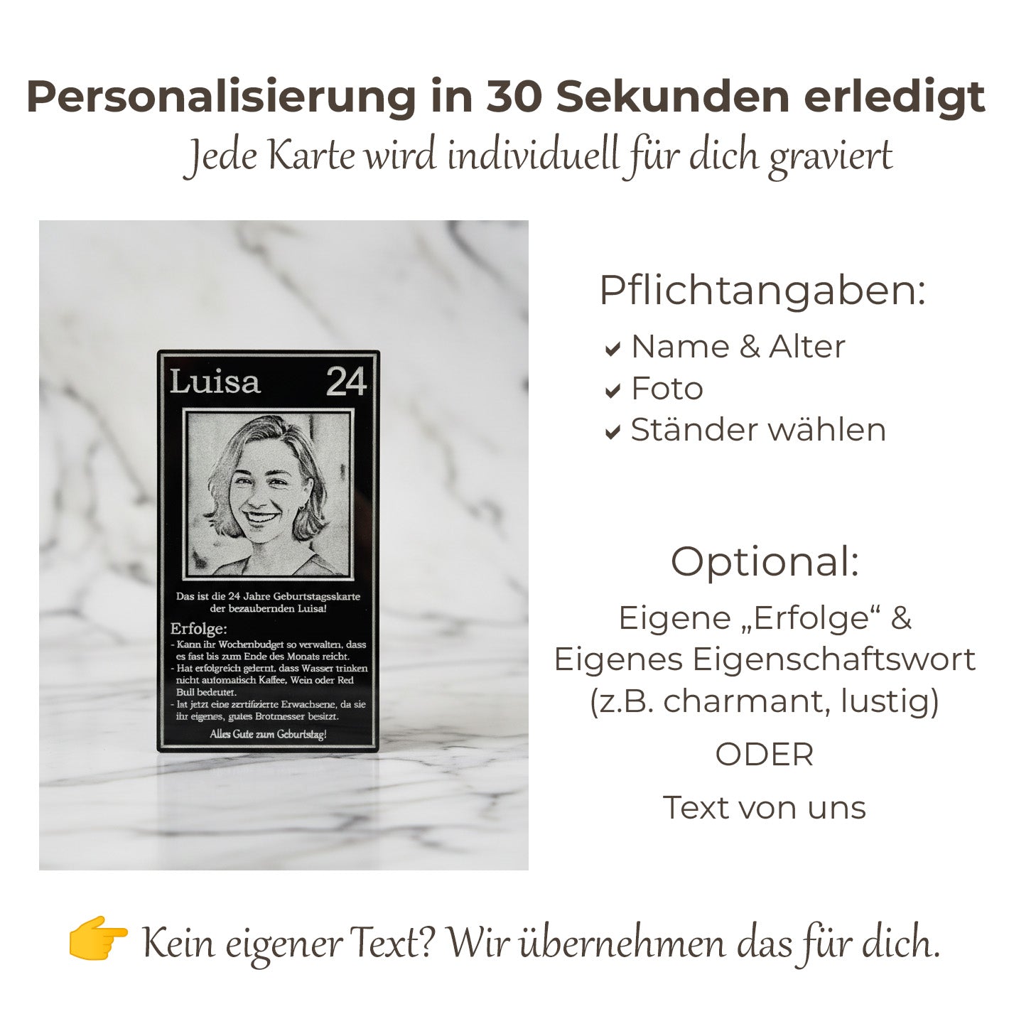 So laden Sie Ihr Foto für die Gravur auf schwarzem Glas hoch – einfache Schritt-Anleitung.